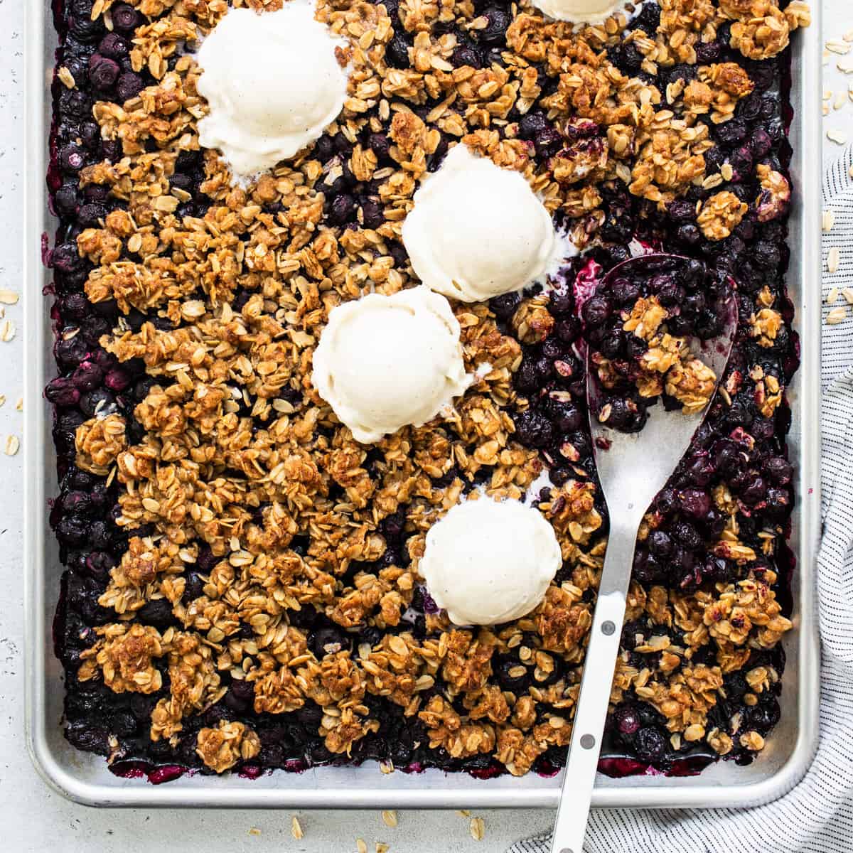 Easy Sheet Pan Blueberry Crisp: Fresh, Frozen & Gluten-Free